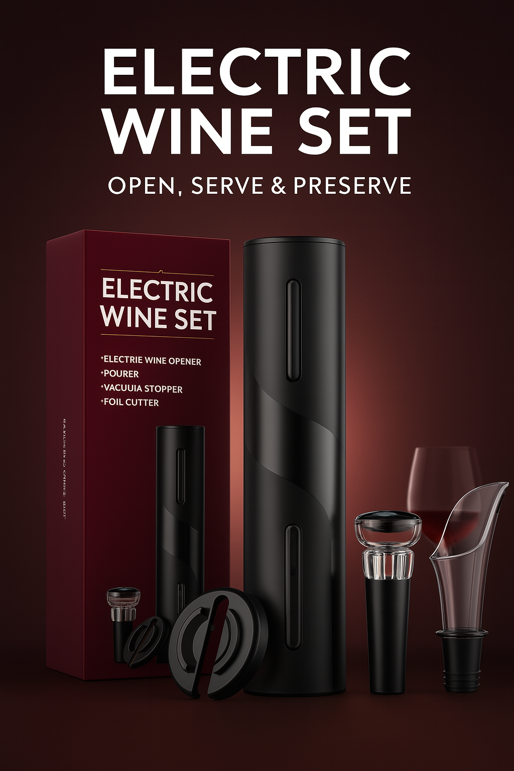 Sacacorchos Electrico Descorchador Vinos